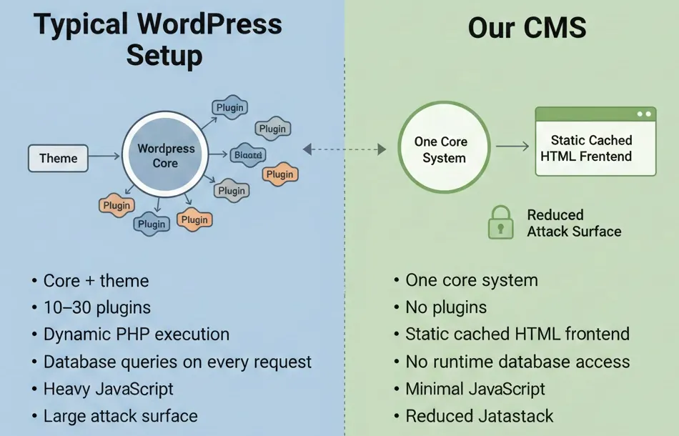 wordpress compared to jademond cms